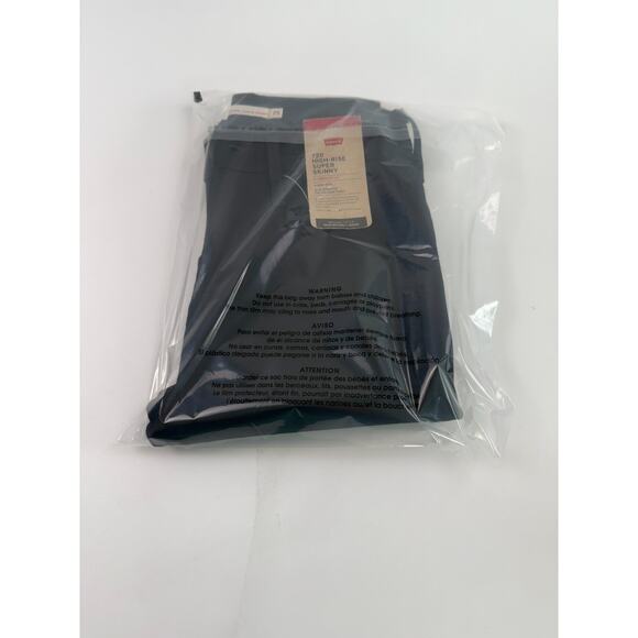 Levi's Women 720 High Rise Super Skinny Zip Fly Black Jeans 24x28 - Picture 12 of 12